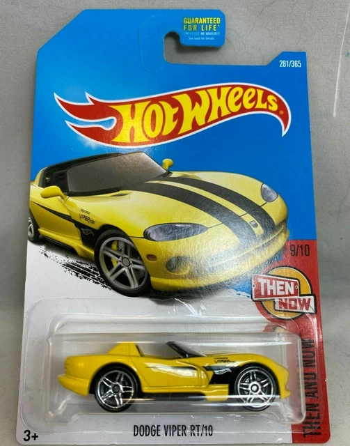 2017 Hot Wheels Die Cast Dodge Viper RT/10 in Yellow 281/365