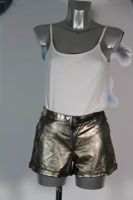 Carino Pantaloncini Mini Dorato Vera Pelle (J) . Sebastien Vassallo Taglia 40 Fr