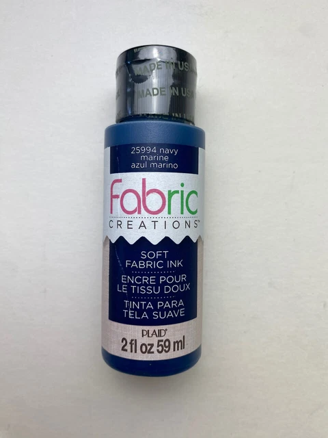 ✅ Creaciones de tela a cuadros tinta de tela suave - marina 59 ml