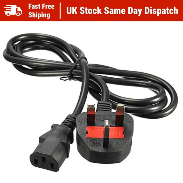 Kettle Lead - UK Power Cable 2M | UK Mains Plug - IEC 3 pin C13