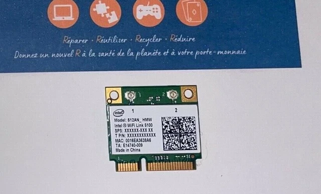 Carte Wifi Intel 512AN_MMW / WiFi Link 5100 - Occasion En Bon état De Fonctionnement