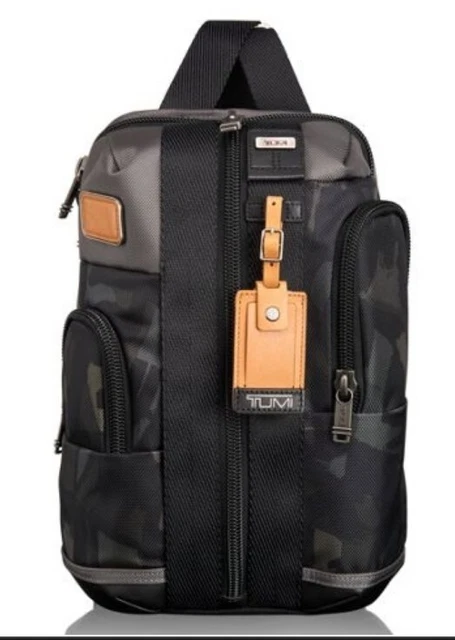 Authentic Tumi Bravo Alpha Monterey Sling Body Bag Used Camo/Gray