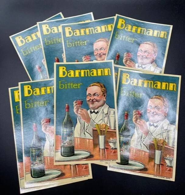 Lot De 10 Etiquettes  Barmann  Bitter /Amer  / Anciennes Boisson Alcool Sirop