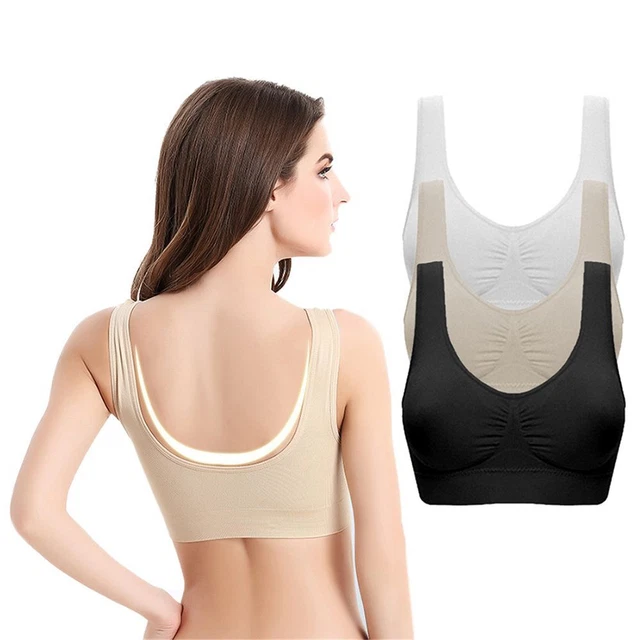 Schlafweste Crop-Top Sport-BH Komfort gepolstert Yoga-Tank Nahtlos For Women