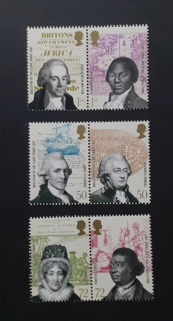 Gb 2007 Mint Mnh Abolition Of The Slave Trade Set - Free Uk P&P