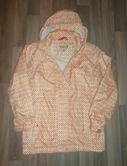 Regatta Girls Bright Pink Green Polkadot Print Hooded Jacket Coat Age 9 10 Years
