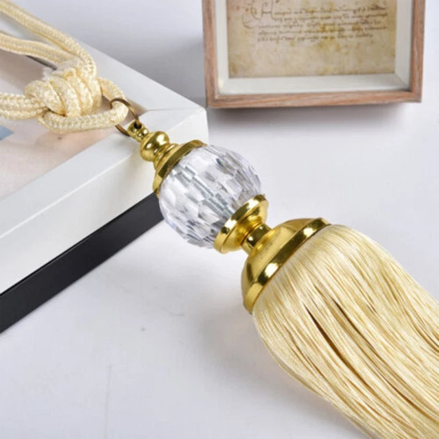 Bedroom Luxury Ball Curtain Holdbacks Tiebacks Beaded Rope Tie Backs Tassel