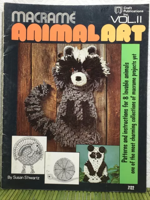De colección Macrame Animal Art Vol 2 Patrones Panda Chimpancé Cordero Conejo Pavo Caracol