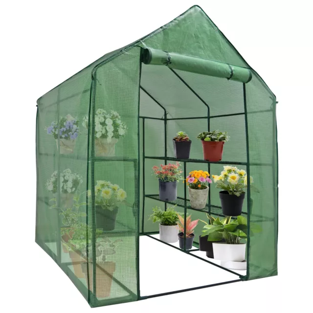 3 Tiers 8 Shelves Greenhouse Portable Mini Walk In MINI Planter House Cover