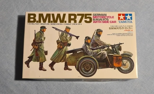 TAMIYA 1:35 BMW R75 Motorcycle With Sidecar Plastic Model Kit Sealed ...