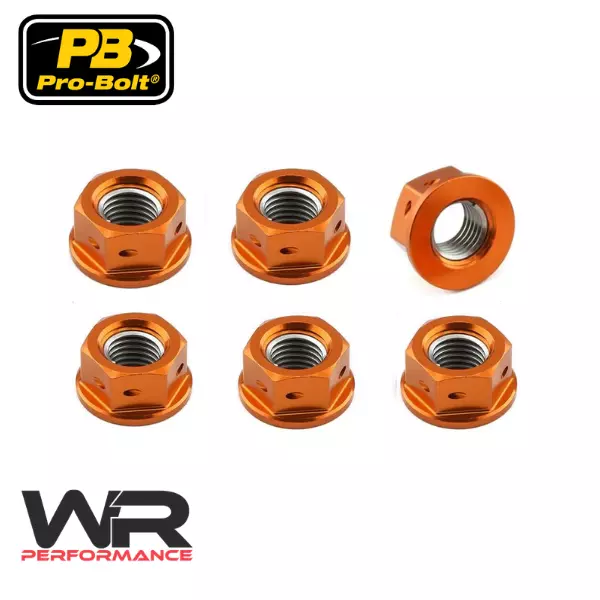 Probolt Rear Sprocket Nuts Orange for Kawasaki ZX-10R ZX10R Ninja 2004-2018