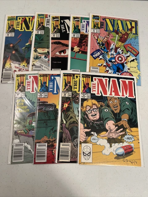 1986 Marvel Comics Series The 'Nam Issues #37 - 45, in VF condition