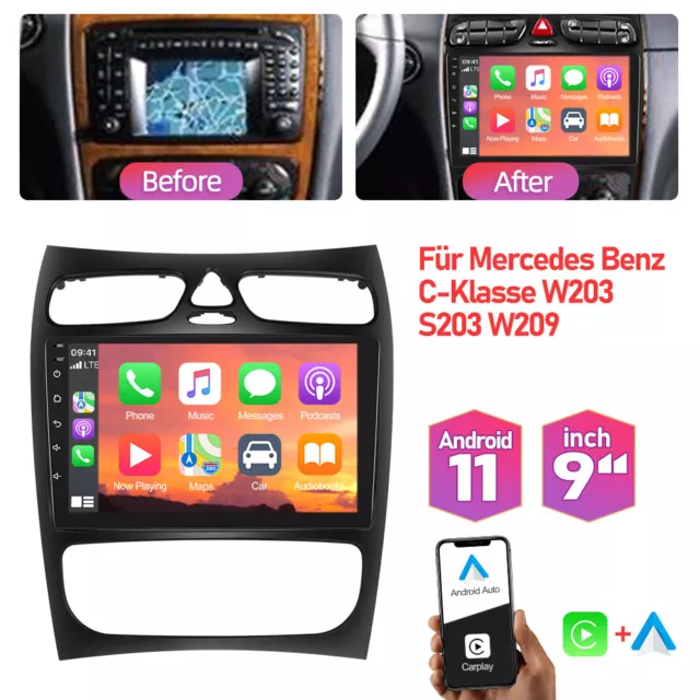 Android 11.0 Autoradio GPS Navi Für Mercedes-Benz C Klasse W209 W203 C180 C320