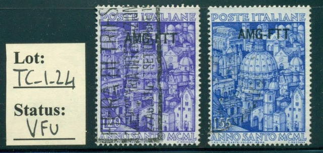 TC_1_24. TRIESTE (AMG FTT) -  1950 "ANNO SANTO" set.  Used. Great CV !