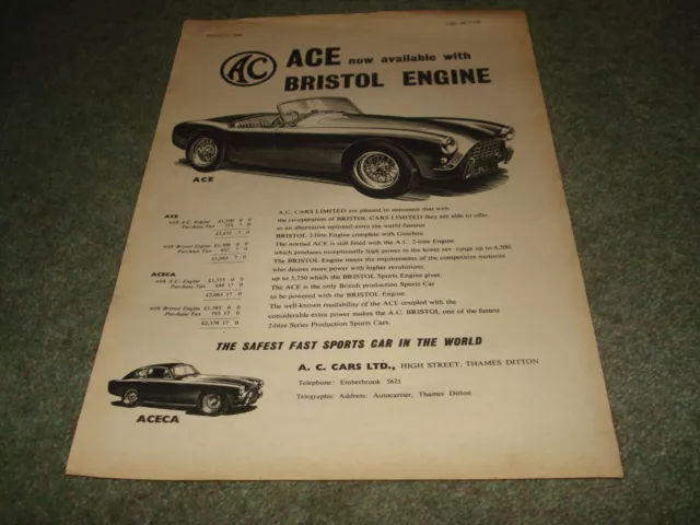 Ac Ace Advert The Motor 15 February 1956