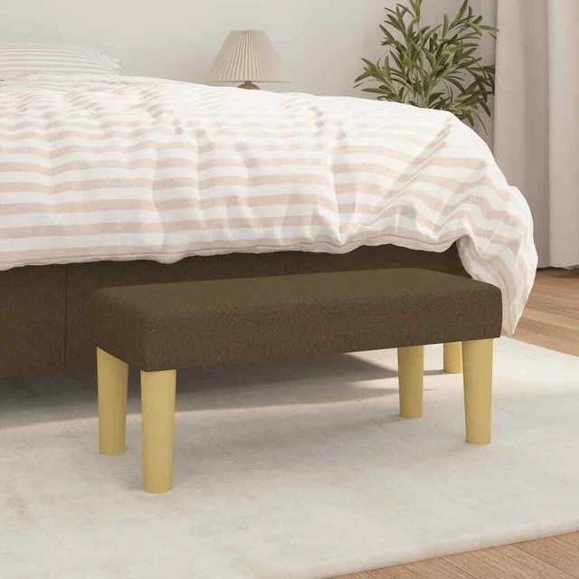 Vidaxl Panca Marrone Scuro 70x30x30 cm in Tessuto