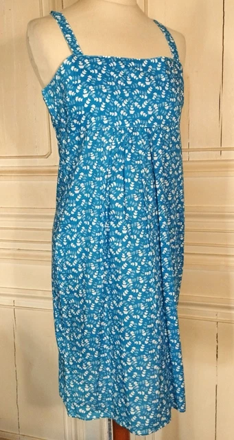 ALAIN MANOUKIAN ROBE Retro Fronces Drap De Coton T 36 38 EUR 34