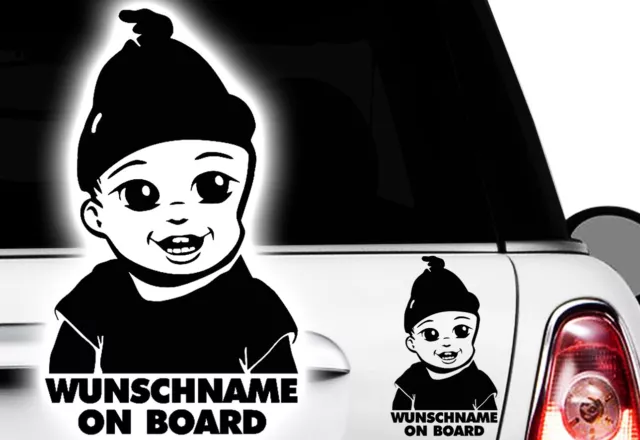 AUTOCOLLANT THUG BABY on Board 7 x 9,6 cm autocollant enfant film