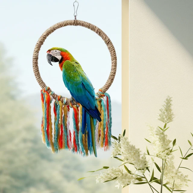 USEFUL BIRD TOY Bird Rope Swing for Budgie Parakeet Cockatiel Macaw