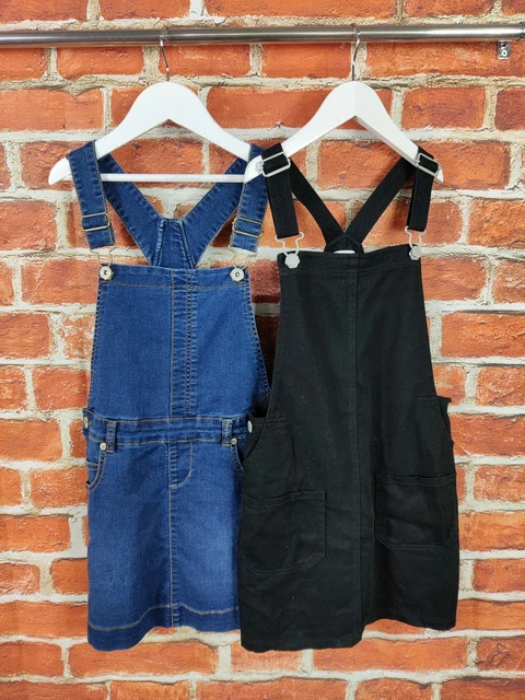 Pacchetto Ragazze Età 9-10 Anni Next Bluezoo Denim Pinafore/Dungaree Abito 140Cm