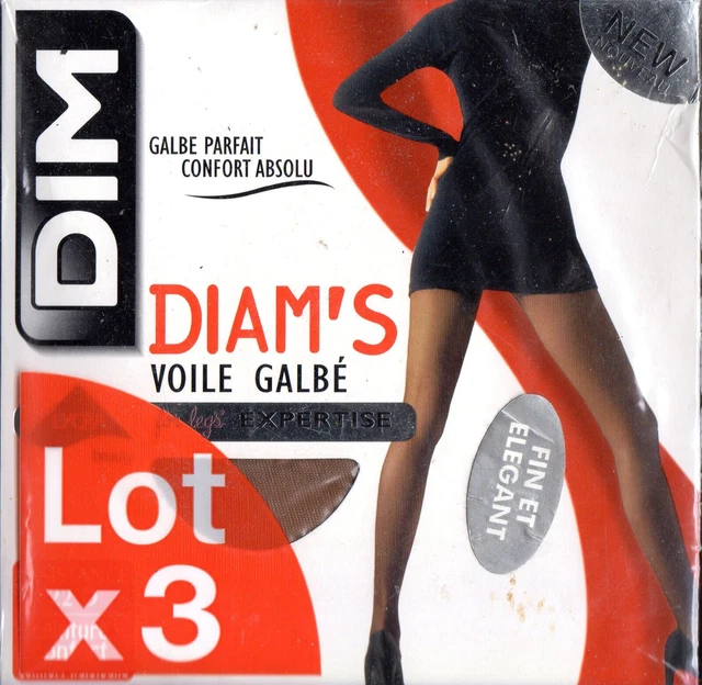 Lot De 4 Collants Voile 15 Deniers Golden Lady - Taille 3, Couleur Fado, Neufs