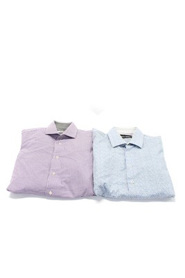 Isaac Mizrahi Report Collection Mens Dress Shirts Size 15.5 34/35 Lot 2