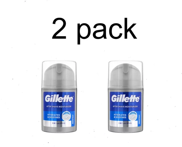 2 x GILLETTE FUSION PROGLIDE 3IN1 After Shave Balm 50 ml / 1.7 fl oz