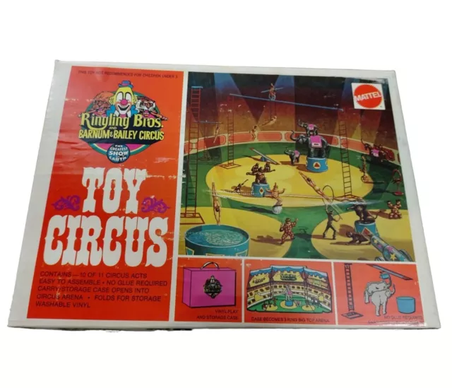 Mattel TOY CIRCUS--NEW in Box Ringling Bros and Barnum & Bailey Circus 1973