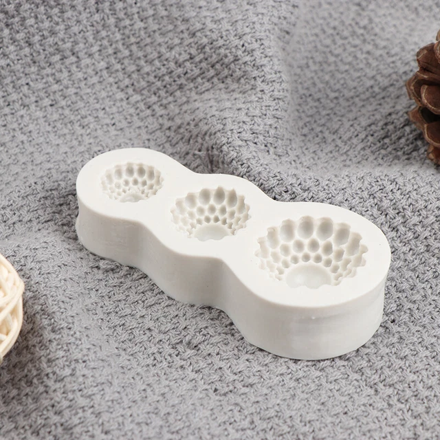Bottoni fiori stampi in silicone fai da te cupcake matrimonio decorazione torta fondente a LM❤