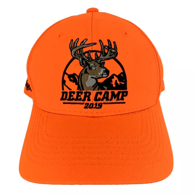 Remington Deer Camp 2019 Hat Deer Buck Vortex Logo Hunting Blaze Orange Ball Cap