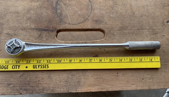 1/2" Drive Williams USA Chrome Finish Round Head Ratchet S-53 72 Tooth 15” Long 1/2" Drive Williams USA Chrome Finish Round Head Ratchet S-53 72 Tooth 15” Long