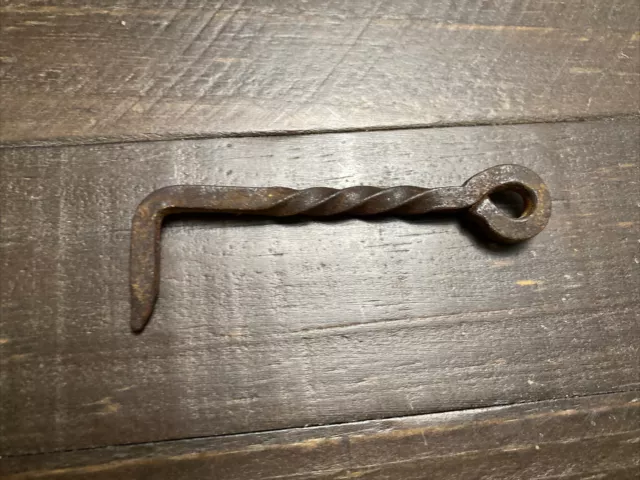 Hand Forged Twisted Iron Gate Latch/Hook Barn Shed Door 4”