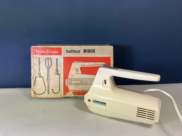 Batteur électrique Junior Vintage Moulinex - Années 60/70, Blanc, Fonctionne