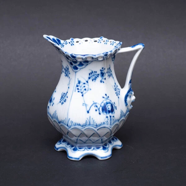Royal Copenhagen Blue Fluted Full Lace Creamer 12.5Cm