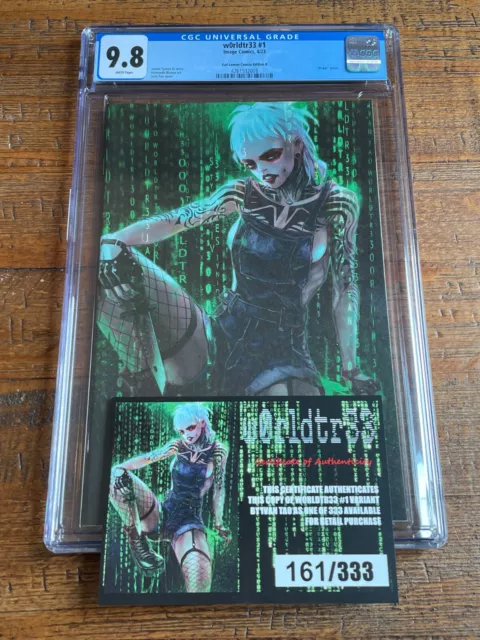 W0Rldtr33 #1 Cgc 9.8 Ivan Tao Green Virgin Variant-B Limited 333 W/ Coa Sold Out