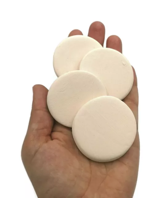 Clay Cabochon Blanks Ready To Paint Small Ceramic Round Mosaic Tiles Handmade