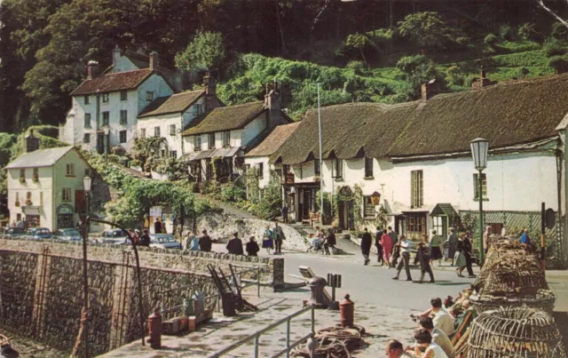 Postcard Looking Up Mars Hill, Lynmouth, Devon