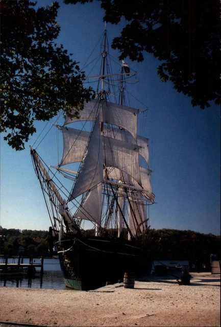 Whaleship Charles W Morgan Mystic Seaport Connecticut ~ postcard  sku305
