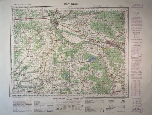 Carte IGN ancienne de Saint-Dizier et ses environs