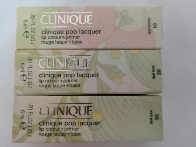 Clinique Pop Lacquer Lip Colour + Primer 6ml.Various Shades.