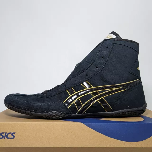 Asics wrestling shoes black and gold hotsell