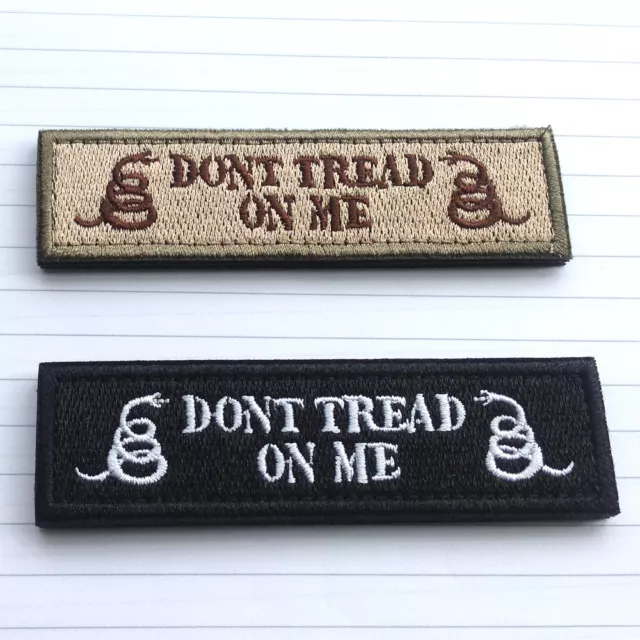 2PCS DON'T TREAD On Me DTOM Tactical Hk/Lp Embroider Patch 1x4 Badge ...