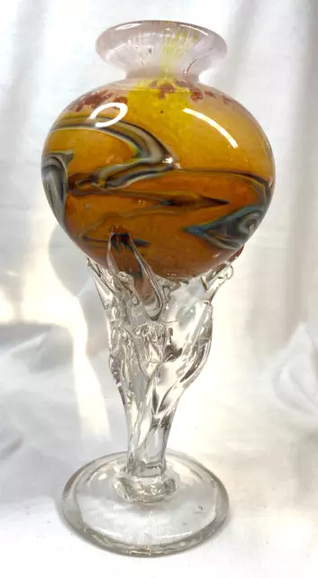 Richard Lamprecht Ricardo Australia Hand Blown Art Glass Signed 1997 Oil Burner