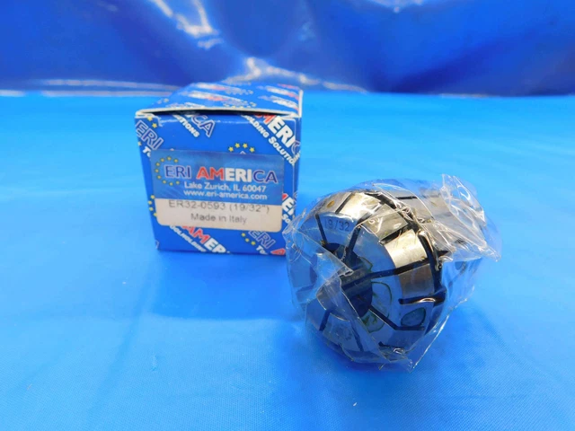 New Eri America Er32 Collet Size 19/32 Made In Italy Er32-0593 .59375 .5938