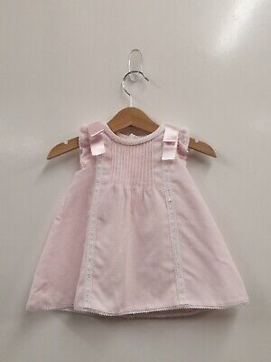 mintini baby 1 month pink dres with bows