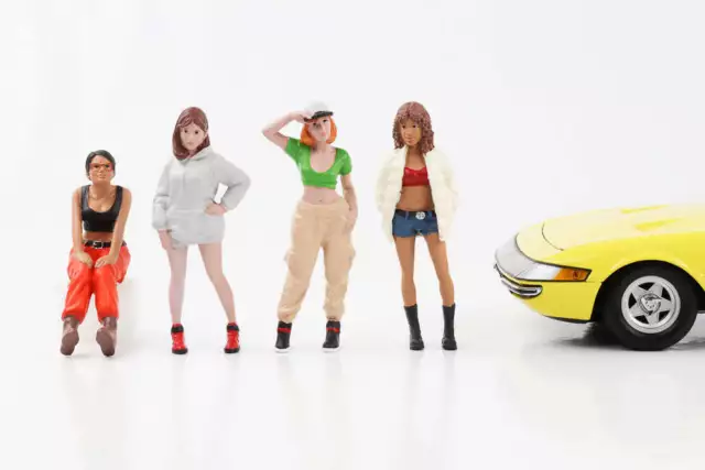 1:18 Figurine Hip Hop Girls 3 Set 4 Figurines American Diorama