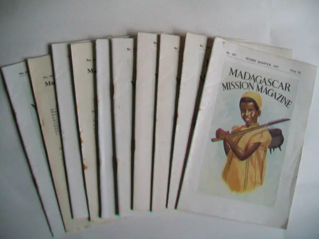 Madagascar mission magazine .10 issues 1947 to 1954