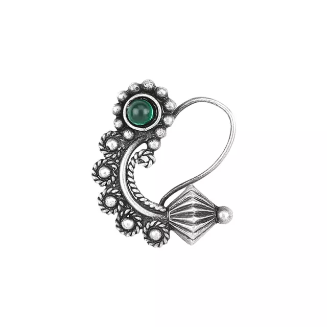 Pure 925 Sterlingsilber Schöne Maharashtrian Nath Für Damen & Mädchen
