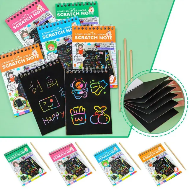 Children's DIY Colorful Scratch-off Painting Set