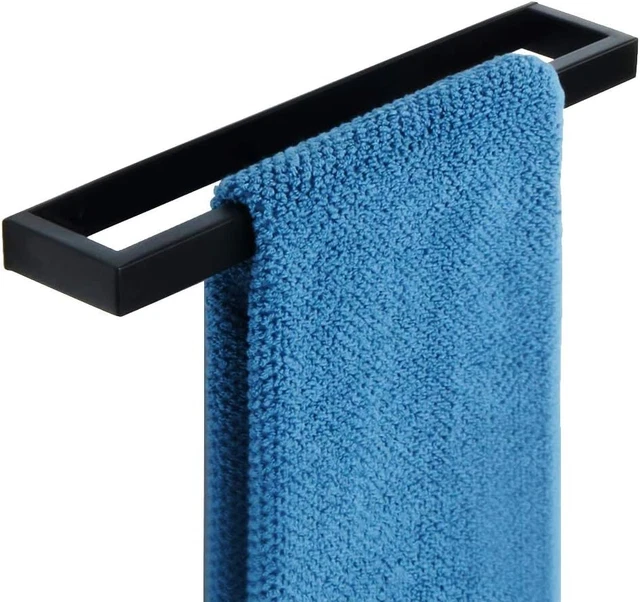 Set Accessori Bagno 7 Pezzi Nero Opaco - Portasciugamani, Porta Carta Igienica, Ganci - Adesivo Senza Fori - Foto 2